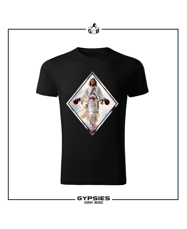 GCB Jesus boxing - fekete, férfi póló